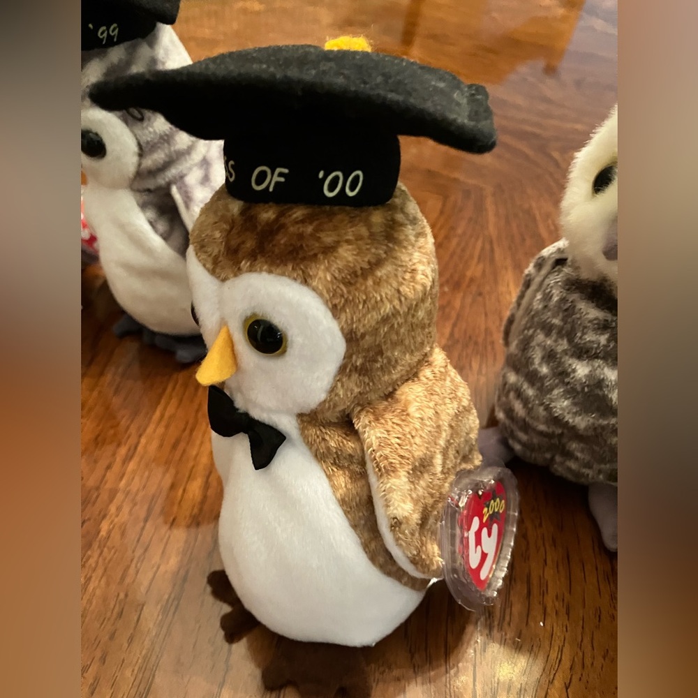 Lot of 6 graduation owls Ty Beanie Babies. Pet free and smoke free home. - Picture 5 of 8